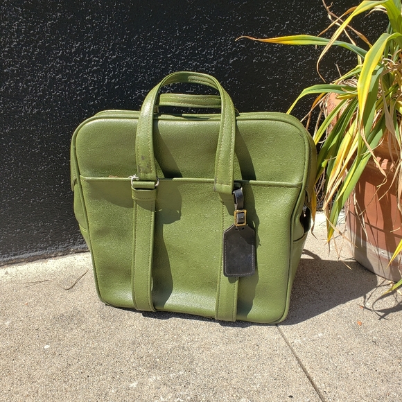 vintage green samsonite luggage